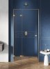 NEW TRENDY Drzwi wnękowe AVEXA GOLD BRUSHED 1D P 90x200 szkło czyste 6mm Active Shield 2.0 złoto szczotkowane EXK-1717
